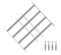 vidaXL Griglia di sicurezza per finestre con 4 barre trasversali 3 pz