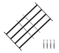 vidaXL Griglia di sicurezza per finestre con 4 barre trasversali 3 pcs, Griglia per finestre regolabile, copertura pratica per la sicurezza, tocco di stile in soggiorno