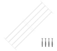 vidaXL Griglia di sicurezza per finestre con 4 barre trasversali 3 pcs, Grata di Sicurezza per Finestre, Industria, Regolabile, Struttura in Acciaio, Protezione per Ambienti Esterni
