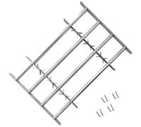 vidaXL Griglia di sicurezza regolabile per Windows con 4 traverse per la casa Materiale hardware Protezione per finestre Accessori da 20 "-25 pollici