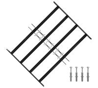 vidaXL Griglia Finestra Nero 75.5 x 60 cm Acciaio verniciato a polvere