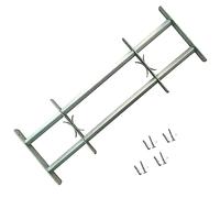 vidaXL Griglia Regolabile 2 Barre Trasversali 500-650 mm Protezione Finestre