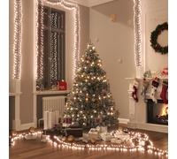 vidaXL Gruppo Stringa LED con 1000 Luci LED Bianco Caldo 11 m PVC