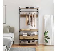 vidaXL Guardaroba con cassetto rovere artigianale 89 x 39 x 184.5 cm