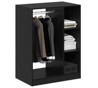 vidaXL Guardaroba con Lo scaffale Rovere Nero 77 x 48 x 102 cm, Ampio Spazio, Design Moderno dell'Armadio, Organizer per Vestiti, unità Rettangolare per Un’Ottima sistemazione