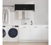 vidaXL Guardaroba con porta Nero 100 x 32.5 x 35 cm Legno multistrato