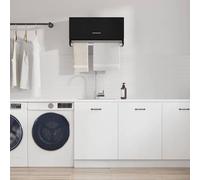 vidaXL Guardaroba con porta Nero 70 x 32.5 x 35 cm Legno multistrato
