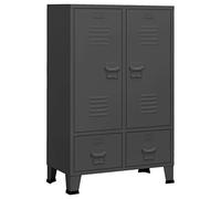 vidaXL Armadio Industriale Antracite 67x35x107 cm in Acciaio