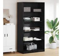 vidaXL Guardaroba Rovere Nero 100 x 50 x 200 cm Legno multistrato