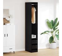 vidaXL Guardaroba Rovere Nero 30 x 50 x 200 cm