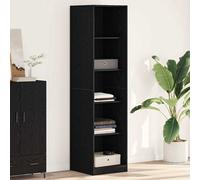 vidaXL Guardaroba Rovere nero 50 x 50 x 200 cm Legno multistrato