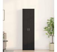 vidaXL Guardaroba Rovere Nero 55x25x189 cm Legno ingegnerizzato