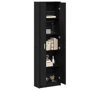 vidaXL Guardaroba Rovere Nero 55x25x189 cm Legno ingegnerizzato