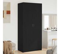 vidaXL Armadio Moderno in Rovere Nero per Stoccaggio in Camera da Letto | Legno Ingegnerizzato Due Porte a Filo Design Elegante Assemblaggio Semplice 90X52X200Cm Mobili da Interno Spaziosi