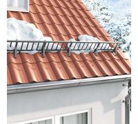 vidaXL Guardia per neve sul tetto Antracite 300 x 2,5 x 20 cm Acciaio