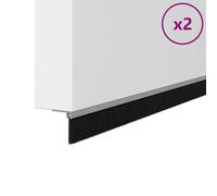 vidaXL Guarnizioni per spazzole per porte a vite, 2 pezzi, argento 100 cm, accessori moderni per porte, soluzioni efficienti, sigillatura interna, barriera anti-perdite, elegante guardia a spazzola