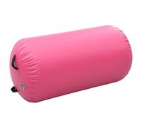 vidaXL Rullo da Ginnastica Gonfiabile con Pompa Rotolo Yoga Pilates Fitness Accessori Allenamento Palestra Antiscivolo Robusto 120x75 cm in PVC Rosa