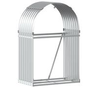 vidaXL Portaceppi Argento 80x45x120 cm in Acciaio Zincato