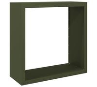 vidaXL Haardhoutrek 100x40x100 cm staal groen