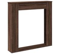 vidaXL Cornice per camino Rovere marrone 100x20x100 cm in truciolato