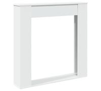 vidaXL Cornice per Camino Bianca 100x20x100 cm in Truciolato