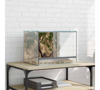 vidaXL Habitat per rettili e anfibi Bianco 40 x 30 x 30 cm Vetro