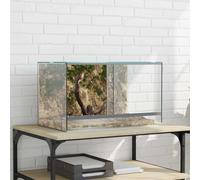 vidaXL Habitat per rettili e anfibi Bianco 50 x 30 x 30 cm Vetro