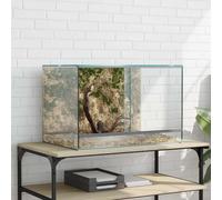 vidaXL Habitat per rettili e anfibi Bianco 60 x 40 x 40 cm Vetro