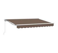 vidaXL Tenda retrattile manuale Tortora 4,5 × 3,5 m, Tenda retrattile moderna e rettangolare, soluzione ombreggiante per terrazzi, balconi e giardini, resistente e regolabile