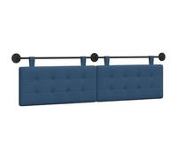 vidaXL Testata appesa Blu Tessuto, Testiera Moderna e Rettangolare Imbottita per Camera da Letto, montata a Parete con Stile, Decorazione salvaspazio Confortevole