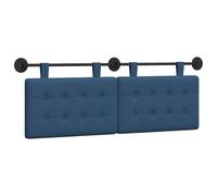 vidaXL Testiera sospesa Blu Tessuto, Testiera Moderna, Rettangolare Imbottita, Design da Montare a Parete, Decorazioni Personalizzabili per la Camera