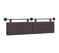 vidaXL Testiera sospesa Marrone Scuro Tessuto, Testiera Moderna, Rettangolare Imbottita, Design da Montare a Parete, Decorazioni Personalizzabili per la Camera