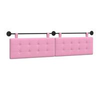 vidaXL Testata appesa Rosa Tessuto, Testiera Moderna e Rettangolare Imbottita per Camera da Letto, montata a Parete con Stile, Decorazione salvaspazio Confortevole