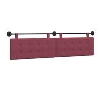 vidaXL Testata appesa Rosso Vino Tessuto, Testiera Moderna e Rettangolare Imbottita per Camera da Letto, montata a Parete con Stile, Decorazione salvaspazio Confortevole