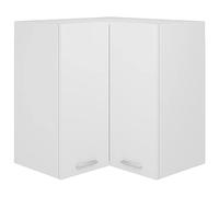 vidaXL Pensile Angolare Bianco 57x57x60 cm in Legno Multistrato
