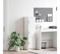 vidaXL Highboard Bianco 31,5 x 32 x 124 cm Legno multistrato