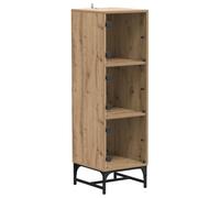 vidaXL Highboard Buffet Rettangolare - unità di Stoccaggio in Quercia Fatta a Mano in Legno Ingegnerizzato. Dimensioni: 35 x 37 x 117 cm. Finitura Opaca, con Ampie Porte in Vetro e Maniglie in Metal