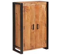 vidaXL Highboard con Ante Marrone Legno massello di acacia e metallo