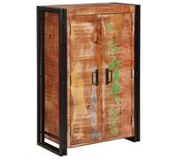 vidaXL Highboard con Ante Marrone Legno Recuperato Massello e Metallo