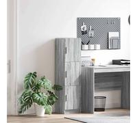 vidaXL Highboard Grigio sonoma 31,5 x 32 x 124 cm Legno multistrato