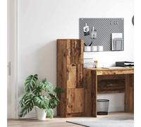 vidaXL Highboard Legno vecchio 31,5 x 32 x 124 cm Legno multistrato