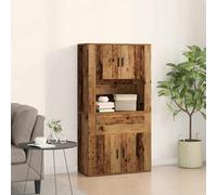 vidaXL Highboard Legno vecchio 80 x 33 x 150 cm Legno ingegnerizzato