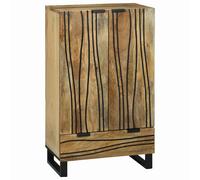 vidaXL Highboard Marrone 60 x 33 x 100 cm legno massello di mango