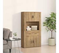 vidaXL Highboard rovere artigianale 80 x 33 x 150 cm