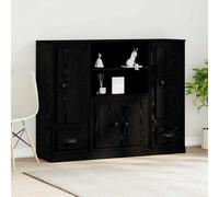 vidaXL Highboard Rovere Nero 132 x 35.5 x 103.5 cm
