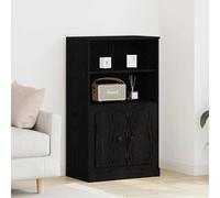 vidaXL Highboard Rovere Nero 60 x 35.5 x 103.5 cm Legno ingegnerizzato