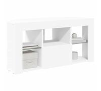 vidaXL Hoek LED TV Kast 100 x 40 x 50 cm Wit Bewerkt hout