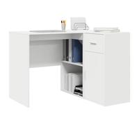 vidaXL Scrivania ad Angolo con cassetto Bianco 102 x 88 x 75 cm, Scrivania L-Shape Moderna, angolare Resistente, Ideale per Home Office e Scrivere Comodamente