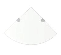 vidaXL Scaffali Angolari 2 pz Supporti Cromati e Vetro 25x25 cm