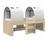 vidaXL Letto Alto per Bambini con Tunnel 3 pz Rovere Sonoma e bianco, Letto Moderno Elegante, Struttura Robusta, Piattaforma alla Moda, Arredo Spazioso, Riposo Perfetto